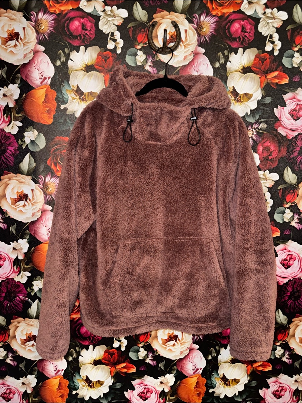 PINK Victoria's Secret Plush Hooded Pullover - Brown